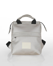 תיק גב קטן מיני מדריד כסף בהיר -  מבט חזיתי