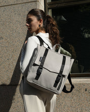 תיק גב למחשב נייד קטן תיק גב ללפטופ 14" תיק גב טבעוני תיק תכלת תיק קטן למחשב תיק טבעוני תיק איכותי ויפה