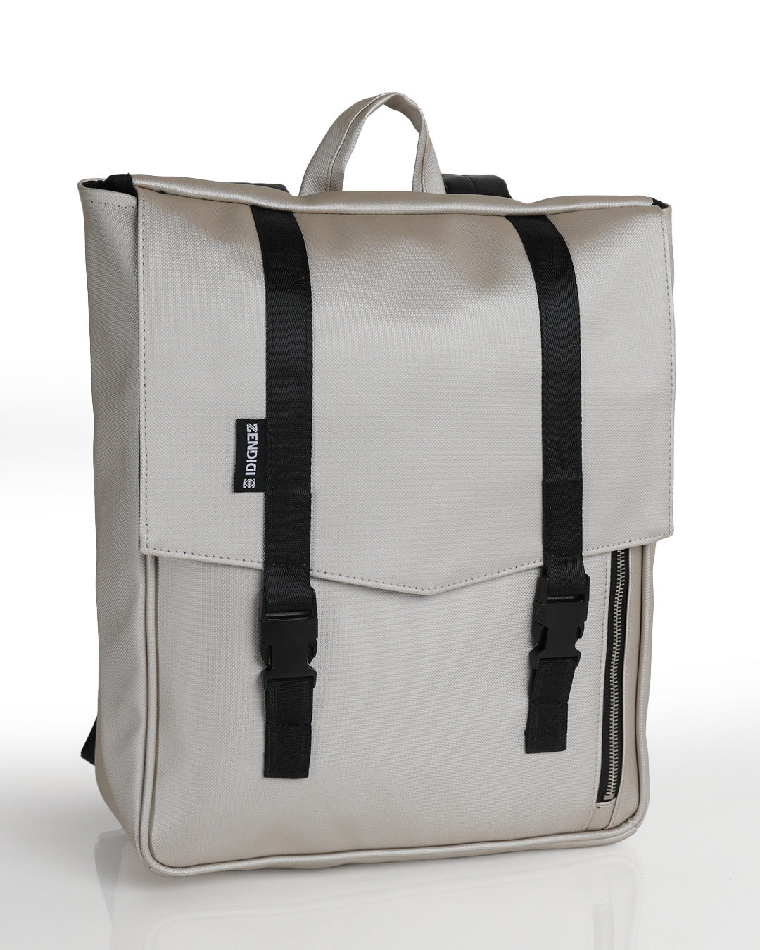 תיק גב למחשב נייד טוקיו כסף שיבולים של זנדיגי - תיק טבעוני מעוצב לסטודנטים, אנשי הייטק וליום יום בעיר. עמיד, פרקטי ונוח לנשיאה לעבודה או ללימודים.