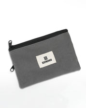 גב ארנק צוקו אפור קנבס, עיצוב נקי ומינימליסטי, בעבודת יד בייצור ישראלי.