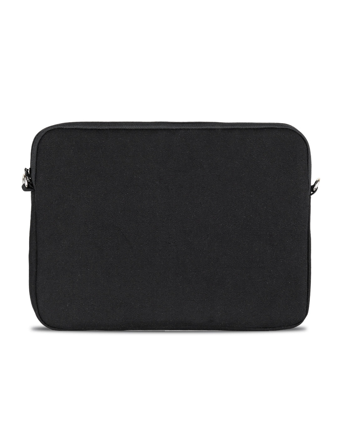 החלק האחורי של כיסוי המחשב בצבע שחור מבד קנבס - מראה נקי ומעוצב