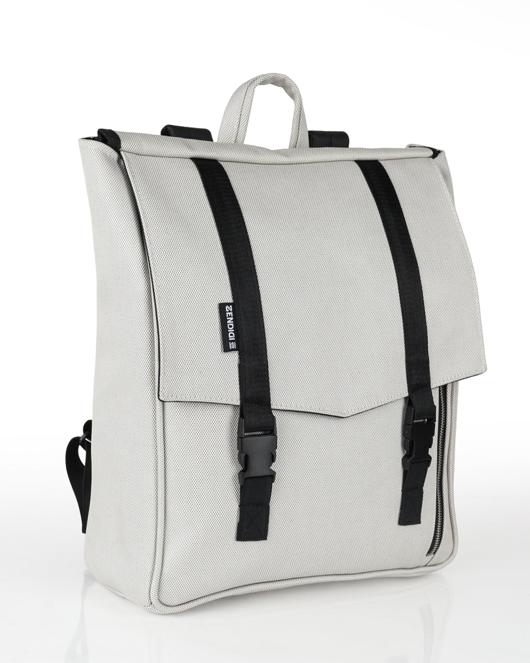 תיק גב טוקיו בינגו שמנת בזווית צד - תיק גב יוניסקס ללימודים עבודה ונסיעות, חלוקה חכמה ועיצוב מינימליסטי