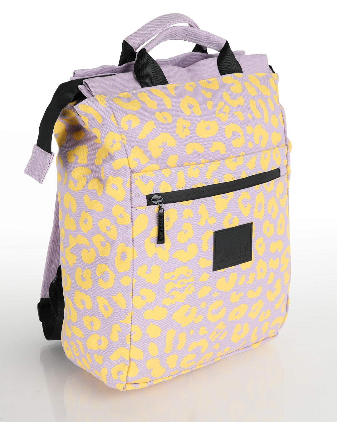 תיק גב מילאנו ויולה מנומר - תיק גב למחשב נייד 16 אינץ׳ בעיצוב אופנתי סגול צהוב