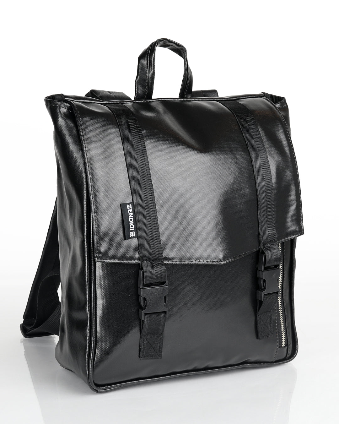 מיני טוקיו שחור מבריק - תיק גב למחשב נייד 14״ , מושלם לעבודה ומתאים מאוד לימי לימודים קצרים.