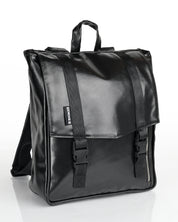 מיני טוקיו שחור מבריק - תיק גב למחשב נייד 14״ , מושלם לעבודה ומתאים מאוד לימי לימודים קצרים.