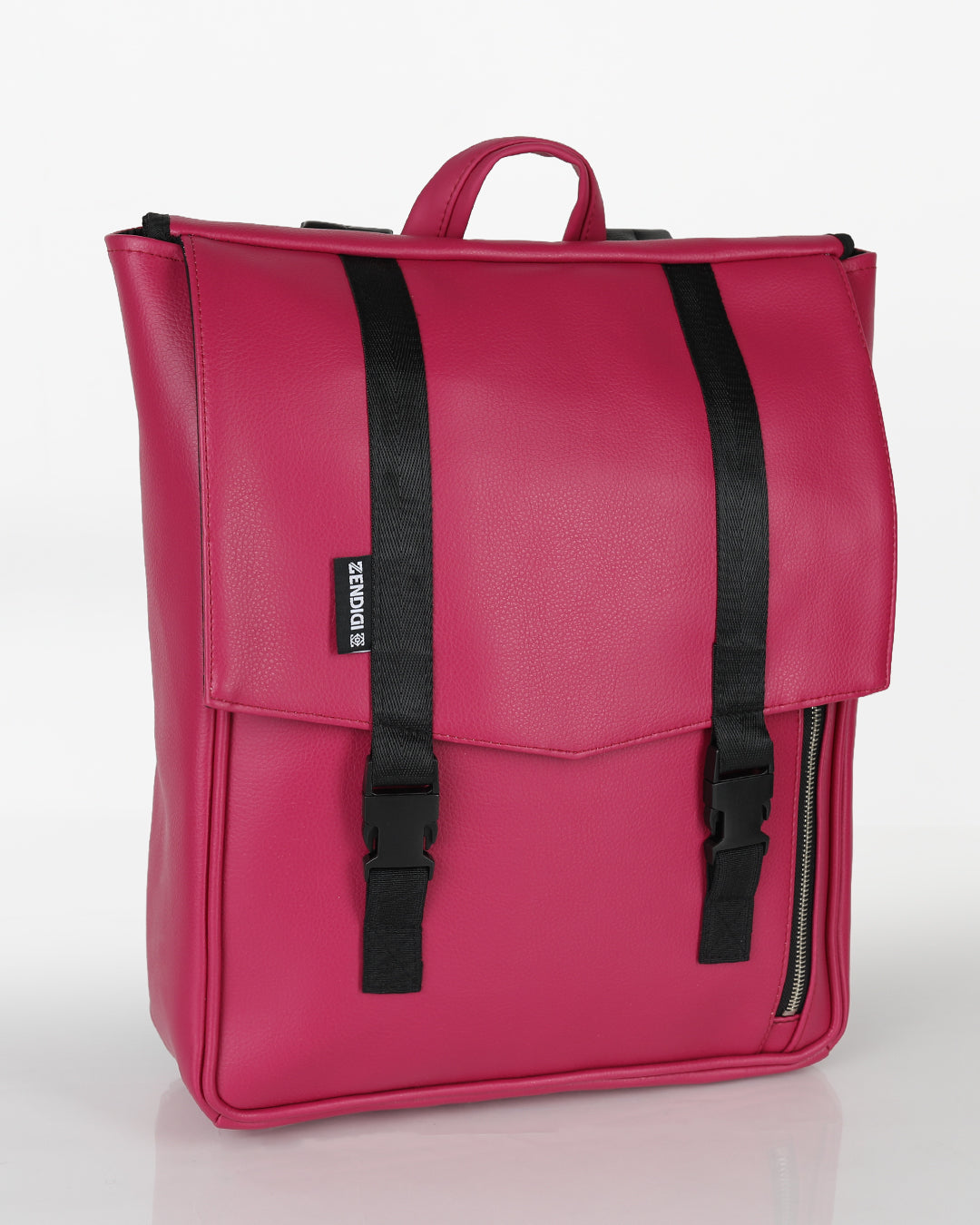 תיק גב טוקיו ורוד ברבי בזווית צד - תיק גב יוניסקס ללימודים עבודה ונסיעות, חלוקה חכמה ועיצוב מינימליסטי