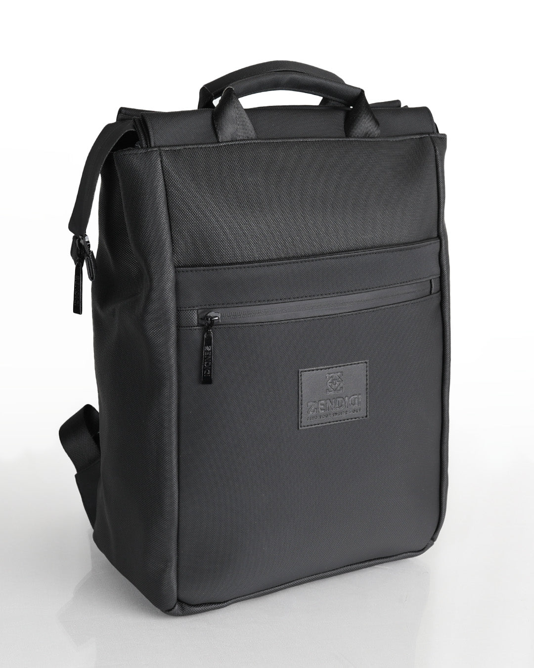 מילאנו תיק גב למחשב נייד עם תא מרופד ללפטופ, תיק לימודים, תיק למשרד, תיק גב טבעוני, תיק גב שחור יהלום, עם ידיות מוצג מהצד