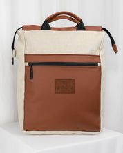 Beige Canvas & Brown Milano