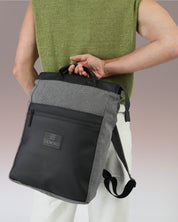 תיק גב מילאנו בינגו ושחור דמוי עור, תיק למחשב עד 16״ מוחזק בידית הנשיאה על ידי דוגמן, תיק מרופד למחשב נייד תיק גב ללפטופ, מושלם ללימודים ולעבודה, תיק לסטודנטים, תיק גב לגבר