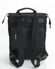 מילאנו שחור קנבס טוטם, תיק גב למחשב נייד, מושלם ללימודים, מתאים מאוד לסטודנטים ואנשים שעובדים עם הלפטופ, לימים ארוכים וקצרים כאחד, השילוב המושלם בין נוחות לאיכות בלתי מתפשרת, תיק גב טבעוני ללפטופ מוצג מהגב