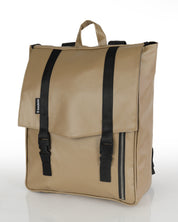 תיק גב טוקיו קפה בזווית צד - תיק גב יוניסקס ללימודים עבודה ונסיעות, חלוקה חכמה ועיצוב מינימליסטי