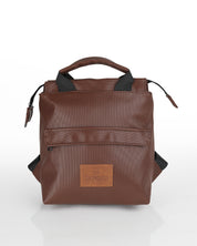 תיק גב קטן מיני מדריד חום פוליגון -  מבט חזיתי