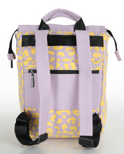 תיק גב מילאנו ויולה מנומר - תיק מחשב נייד מרווח ופרקטי עם רצועות נוחות ותא אחורי למזוודה