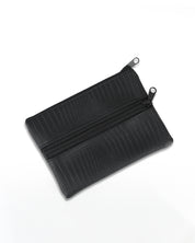 ארנק טבעוני שני תאים צוקו שחור רוקו, קייס טבק מעוצב בעבודת יד.