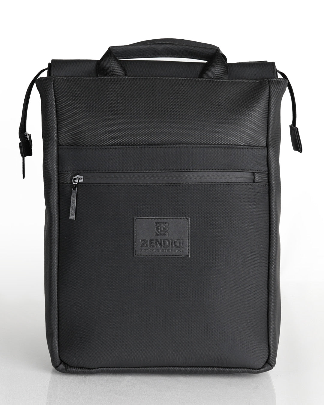 מילאנו תיק גב למחשב נייד, תיק לסטודנטים, תיק ללפטופ, תיק למשרד, תיק להייטק, תיק גב טבעוני שחור יהלום מוצג מהפרונט