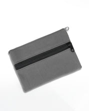 ארנק שני תאים צוקו אפור קנבס, קייס טבק מעוצב בעבודת יד.