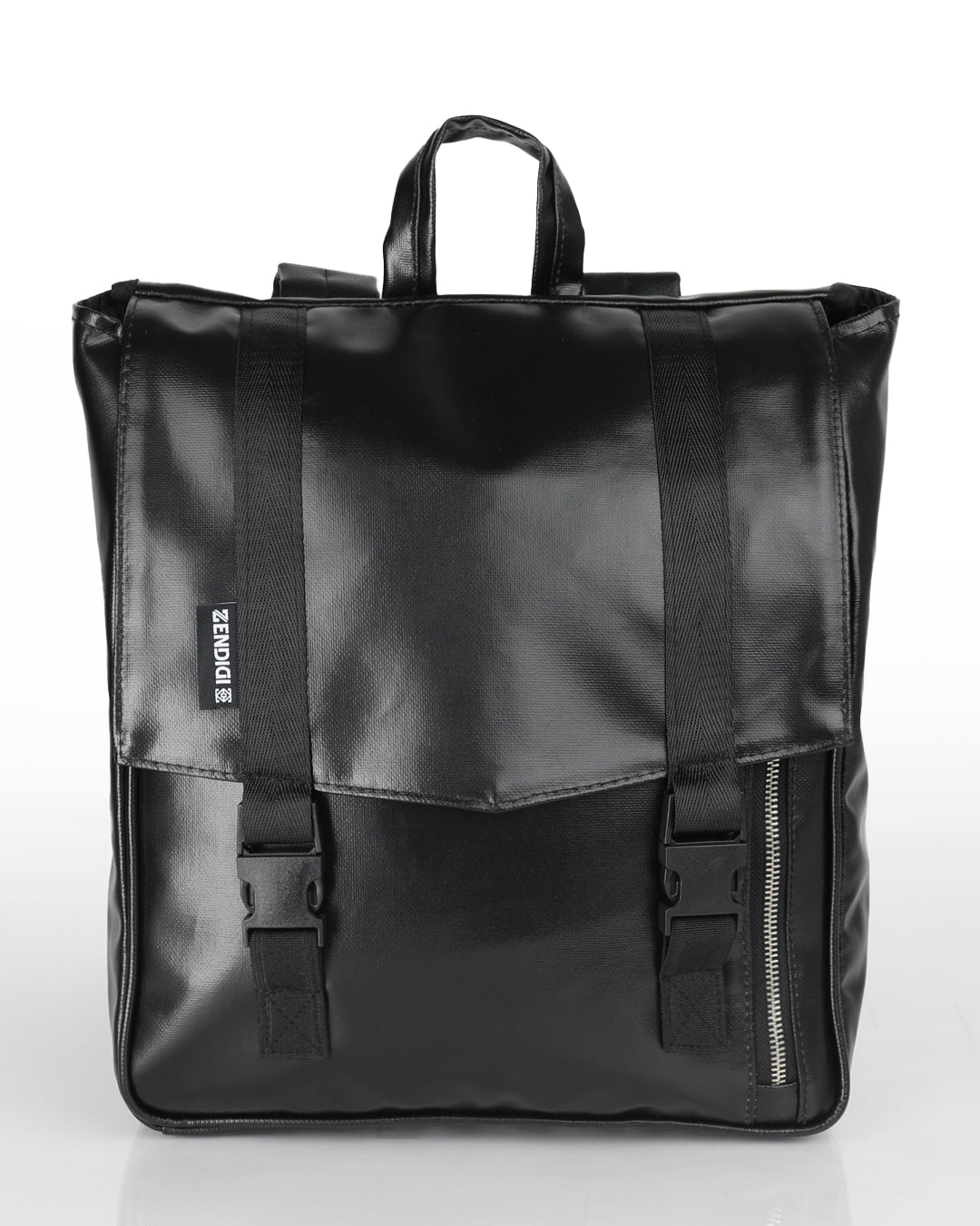 תיק גב למחשב נייד של זנדיגי - מיני טוקיו שחור מבריק תיק לפטופ לסטודנטים והייטקיסטים, מעולה לטיולים ונסיעות.